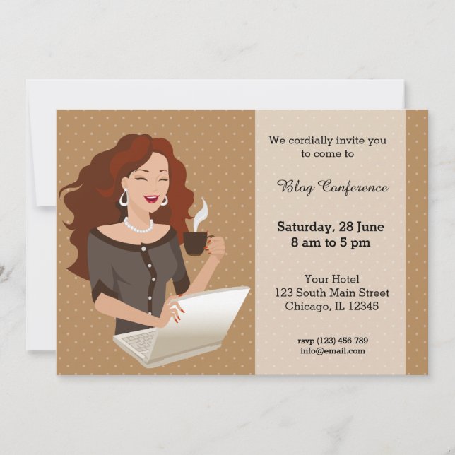 Karrierefrau Einladung (Vorderseite)