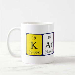Karson nom de table périodique mug