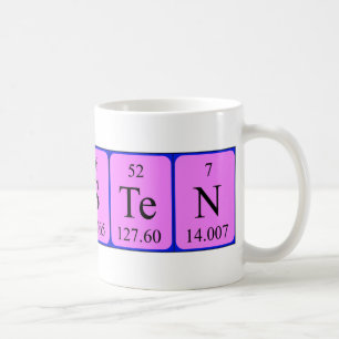 Karsten Namen-Tasse periodischer Tabelle Kaffeetasse