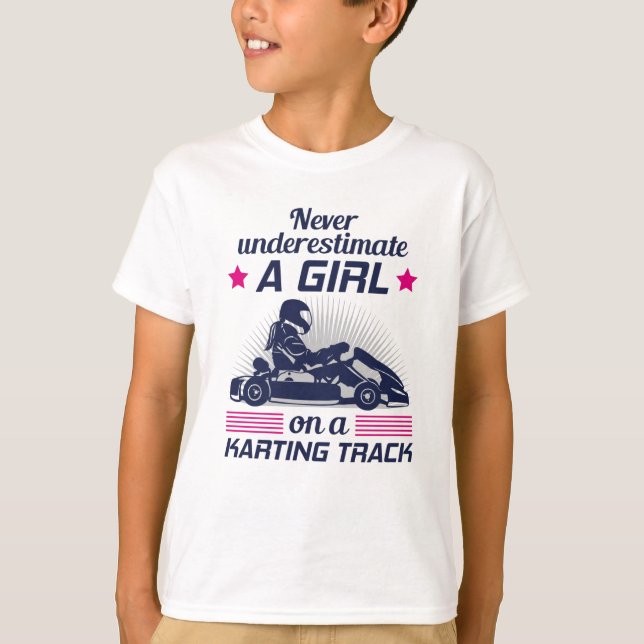Kart Go-Kart Karting Kart Racing Girls - Geschenk  T-Shirt (Vorderseite)