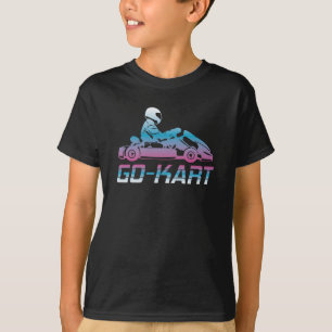 Kart Go-Kart Karting-Kart-Rennfahrer Retro-Geschen T-Shirt
