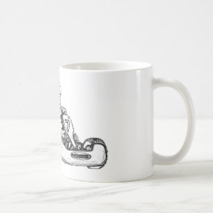 Kart laufende Bleistift-Skizze Kaffeetasse