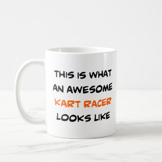 Kart-Racer, phantastisch Kaffeetasse (Links)