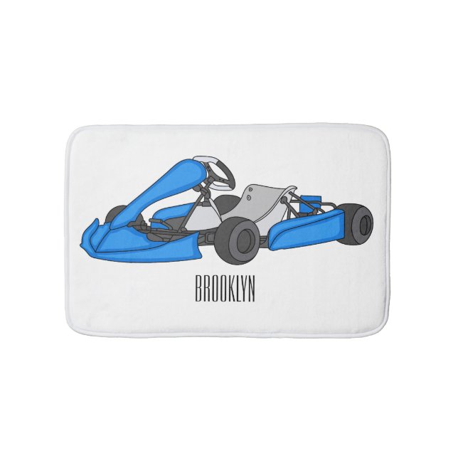 Kart racing Cartoon Illustration Badematte (Vorderseite)