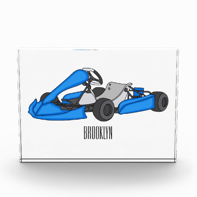 Kart racing Cartoon Illustration Fotoblock (Vorderseite)