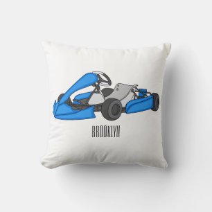 Kart racing Cartoon Illustration Kissen