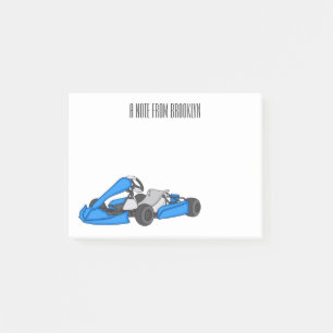Kart racing Cartoon Illustration Post-it Klebezettel