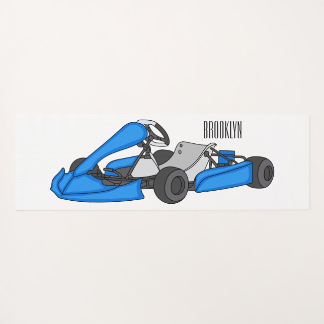 Kart racing Cartoon Illustration Yogamatte (Rückseite (Horizontal))