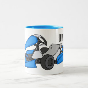 Kart racing Cartoon Illustration Zweifarbige Tasse