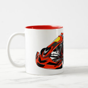 Kart racing Cartoon Illustration Zweifarbige Tasse