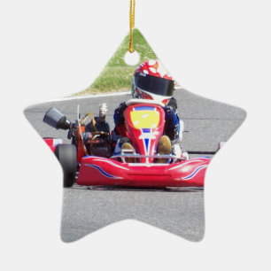 Kart Rennläufer Keramikornament