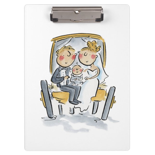 Kart vor dem Pferd Klemmbrett (Vorderseite)