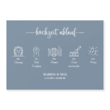 Kärtchen Ablauf Hochzeit Dusty Blue 01