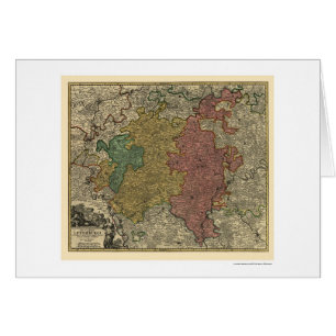 Karte 1712 Luxemburgs Europa