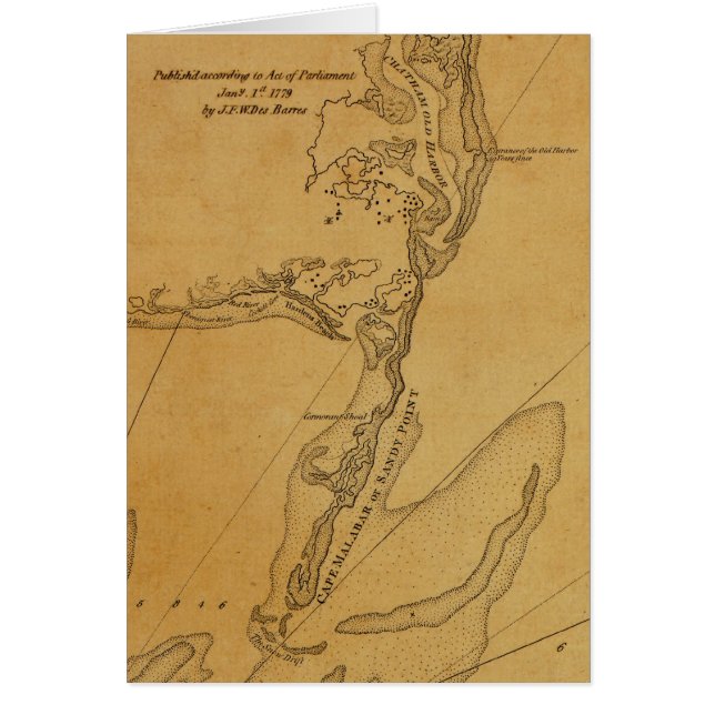 Karte 1779 von Chatham, Massachusetts (Vorne)