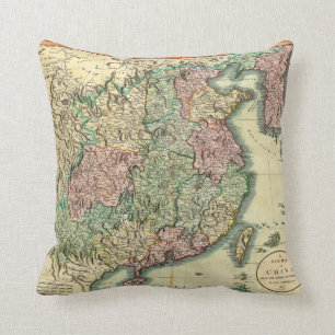 Karte 1801 Johns Cary der China und des Koreas Kissen