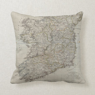 Karte 1804 von Irland Kissen