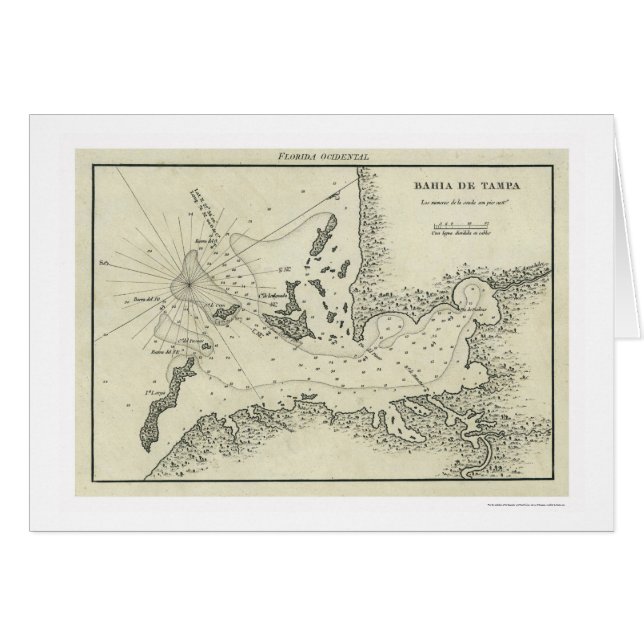 Karte 1809 Bahia-Des Tampa Florida (Vorderseite (Horizontal))