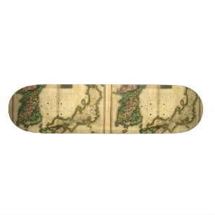 Karte 1815 von Korea und von Japan Skateboard