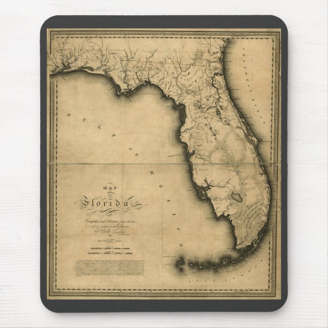 Karte 1823 von Florida Mousepad (Vorne)