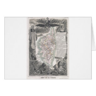 Karte 1852 von Korsika