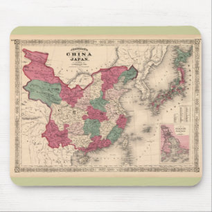 Karte 1868 - Johnsons China und Japan Mousepad