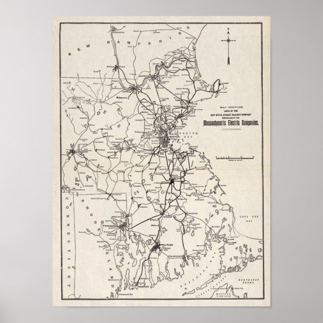 Karte 1913 der Lehigh Valley Transit Company Poster (Vorne)