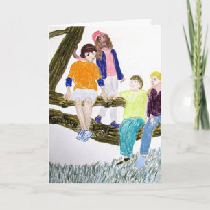 Karte, Adoption ist Liebe, glücklicher Karte