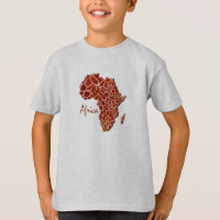Karte AFRICA L'Afrique Giraffe Spots Design