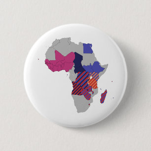Karte Afrika Politischer geographischer Kontinent Button
