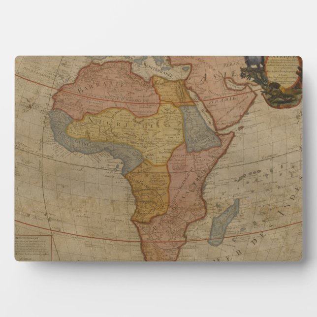 Karte Afrikas | 1700 Fotoplatte (Vorderseite)