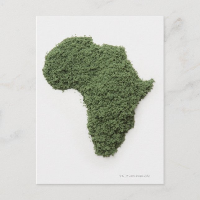 Karte Afrikas aus Gras (Vorderseite)