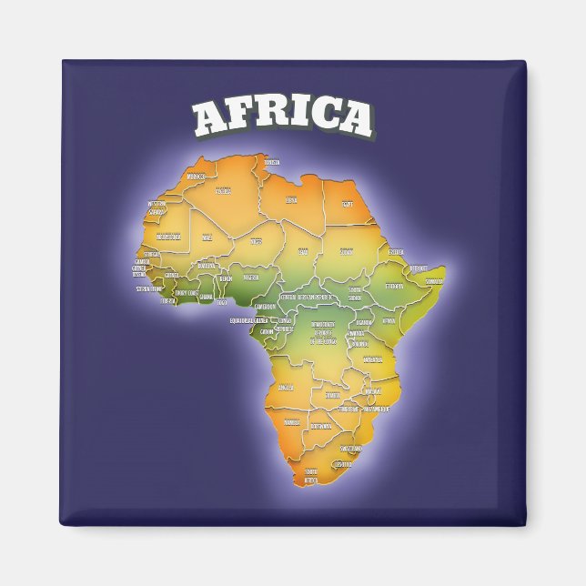 Karte Afrikas Magnet (Vorne)