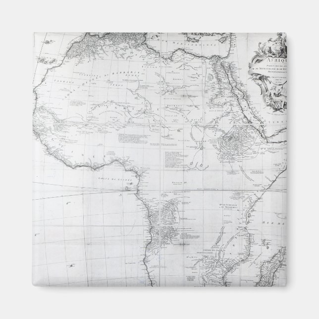 Karte Afrikas Magnet (Vorne)
