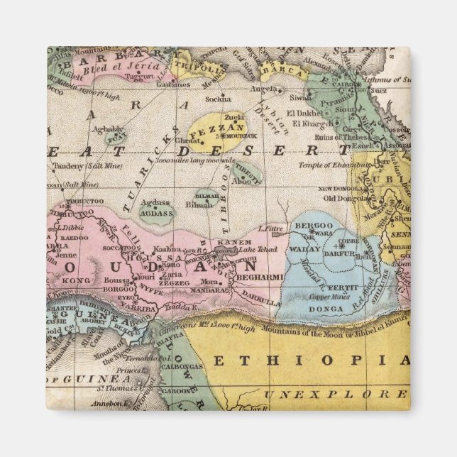 Karte Afrikas Magnet (Vorne)