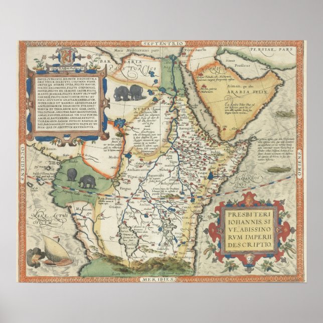 Karte Afrikas und der Arabischen Halbinsel Poster (Vorne)