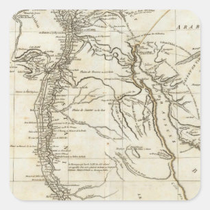 Karte Ägyptens Quadratischer Aufkleber