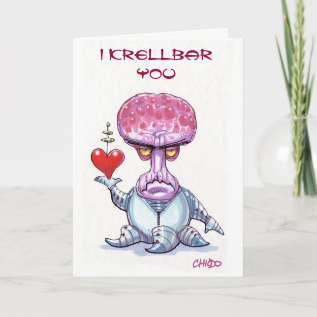 Karte alienvalentines Tages (Vorderseite)