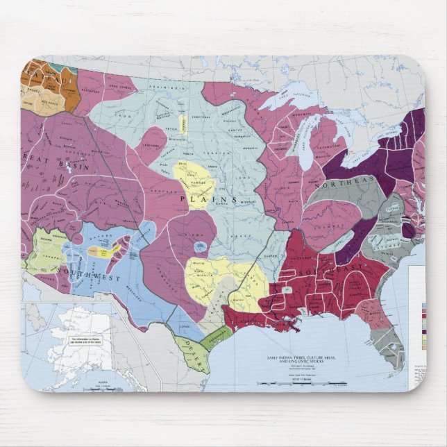 KARTE: AMERIKANISCHE UREINWOHNER MOUSEPAD (Vorne)