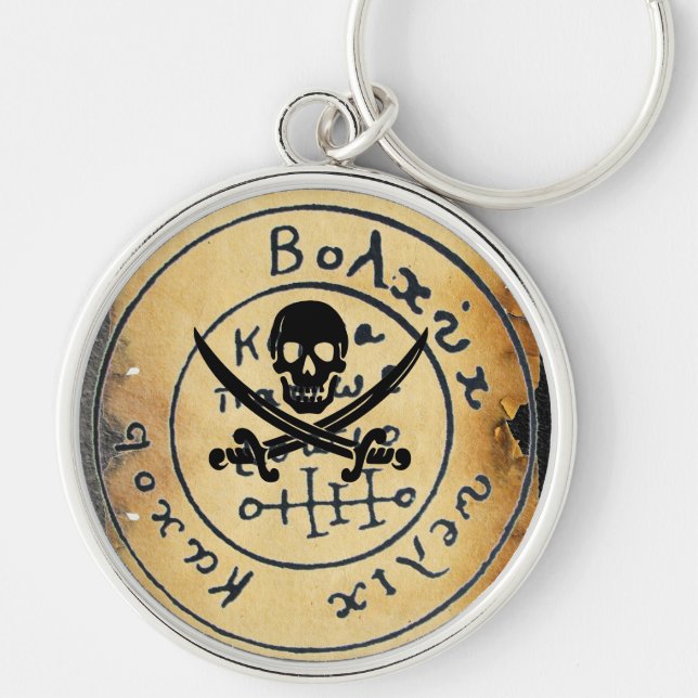 KARTE "ANTIQUE PIRATES", KARTE "SKULL" UND SCHWERT SCHLÜSSELANHÄNGER (Vorne)