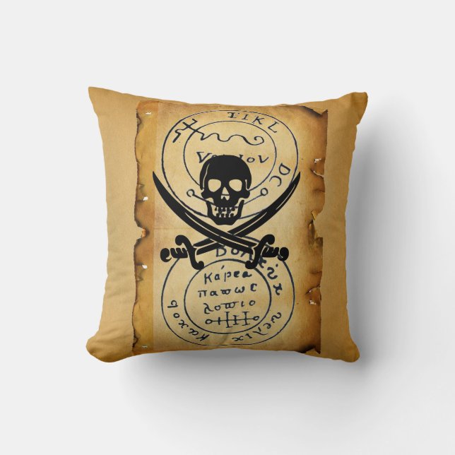 KARTE "ANTIQUE TALISMAN/PIRATES" KISSEN (Vorderseite)