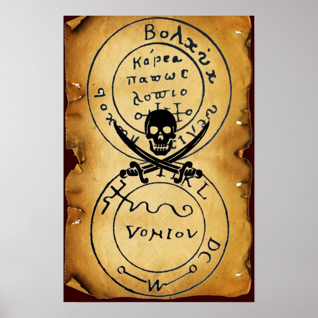 KARTE "ANTIQUE TALISMAN/PIRATES" POSTER (Vorne)