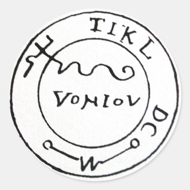 KARTE "ANTIQUE TALISMAN/PIRATES" RUNDER AUFKLEBER (Vorderseite)