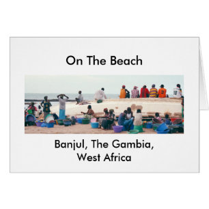 Karte, "auf dem Strand, Banjul, Gambia, Westafrika