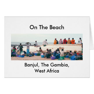 Karte, "auf dem Strand, Banjul, Gambia, Westafrika