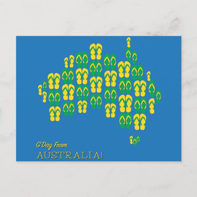 Karte aus Aussie thongs (Vorderseite)