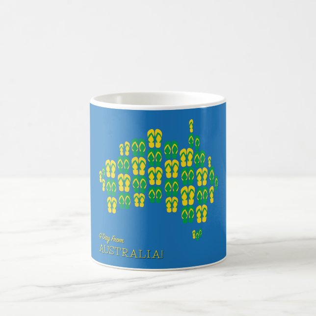 Karte aus Aussie thongs Kaffeetasse (Mittel)