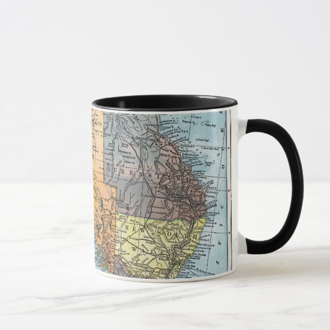 KARTE: AUSTRALIEN, c1890 Tasse (Rechts)