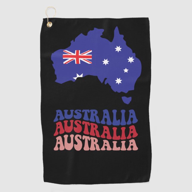 Karte Australiens Golfhandtuch (Vorderseite)