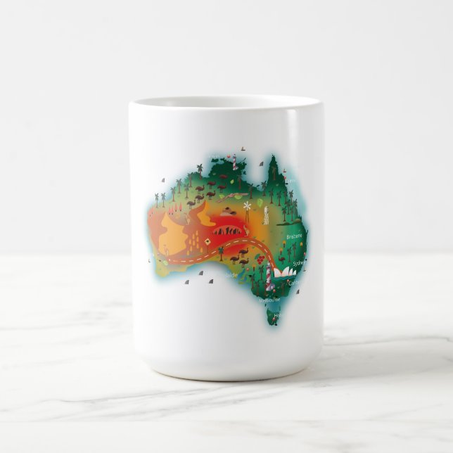 Karte Australiens Kaffeetasse (Mittel)